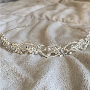 Silver formal headband